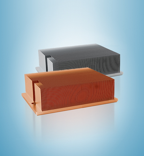 copper and aluminum skived heat sink