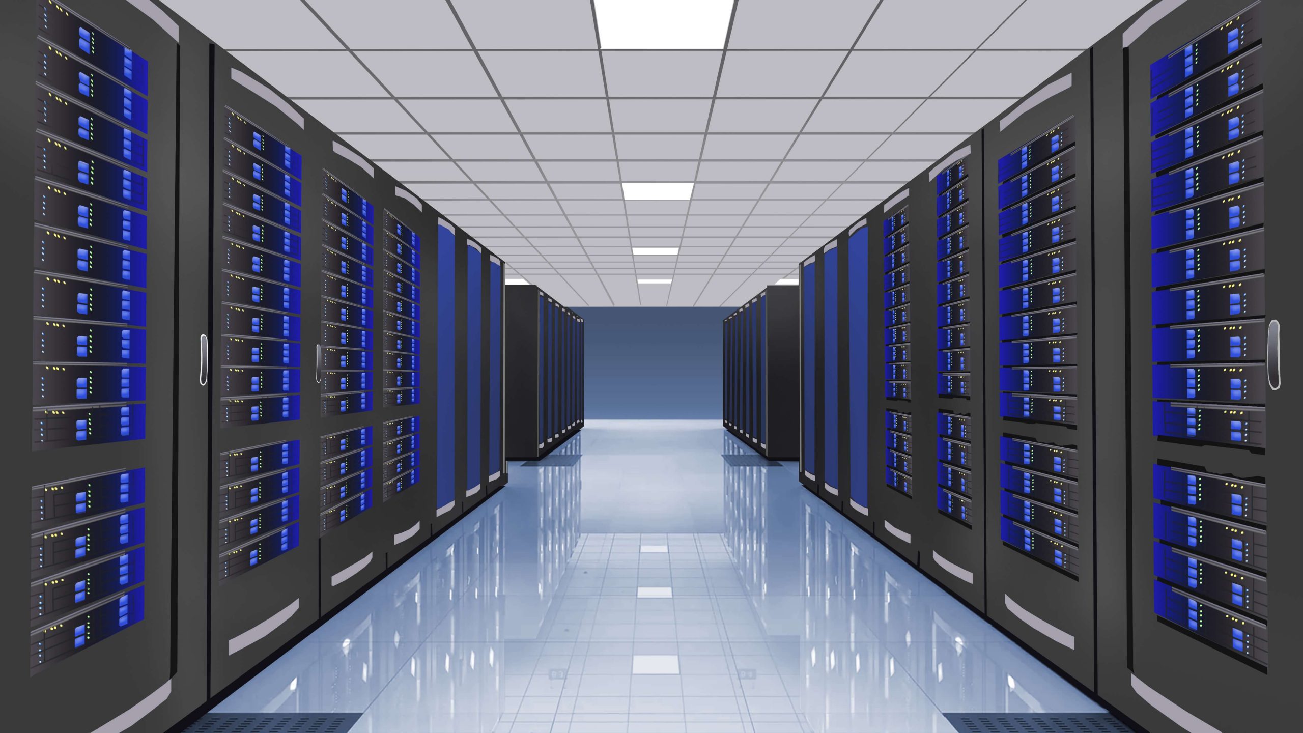 In a room dedicated to high power data-center