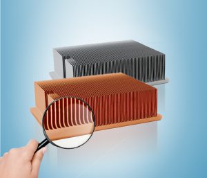 copper and aluminum skived heat sink