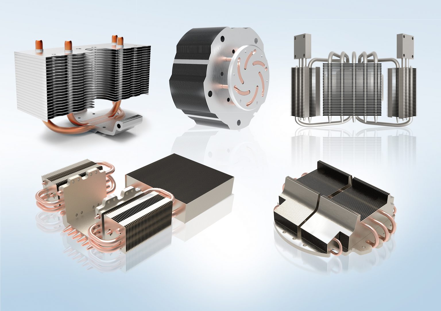 heat pipe heat sinks combined image