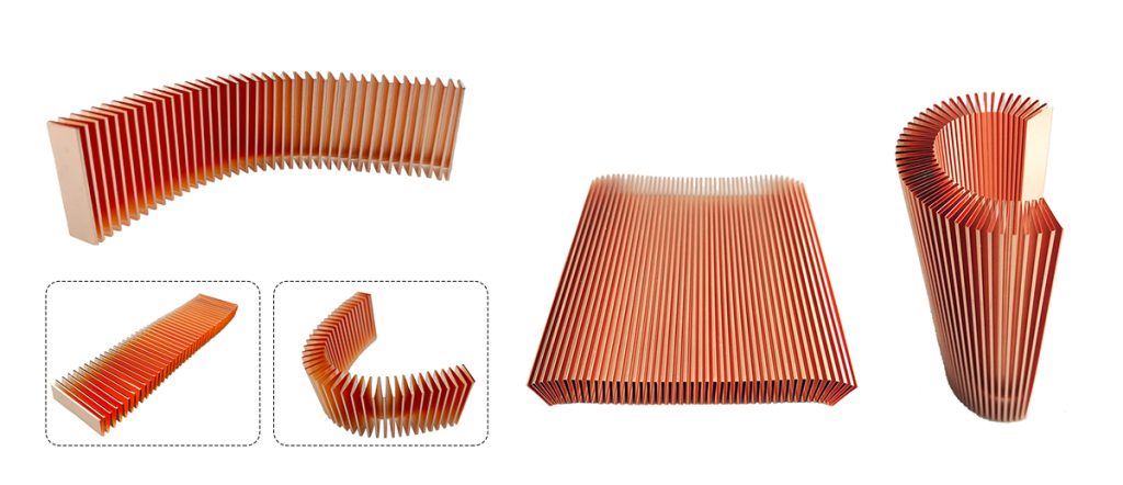 copper fold fin heat sink display