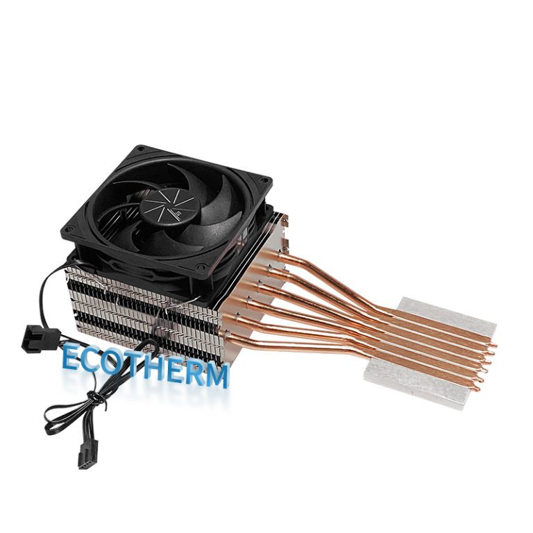 heat pipe zippered fin fan heat sink manufacture customized computer heatsink