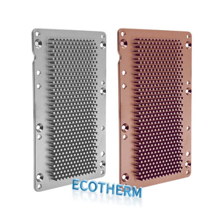 custom pin fin pure copper and aluminum heat sink for IGBT