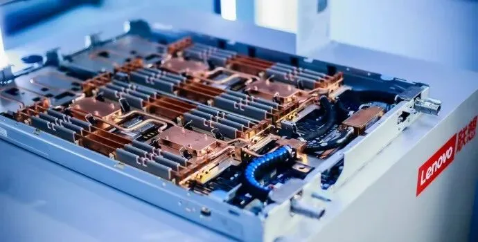Internal structure view of a high-performance liquid cooling cold plate.