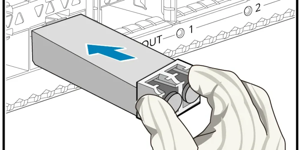 Figure 1-10 Schematic Diagram of Optical Module Installation Method